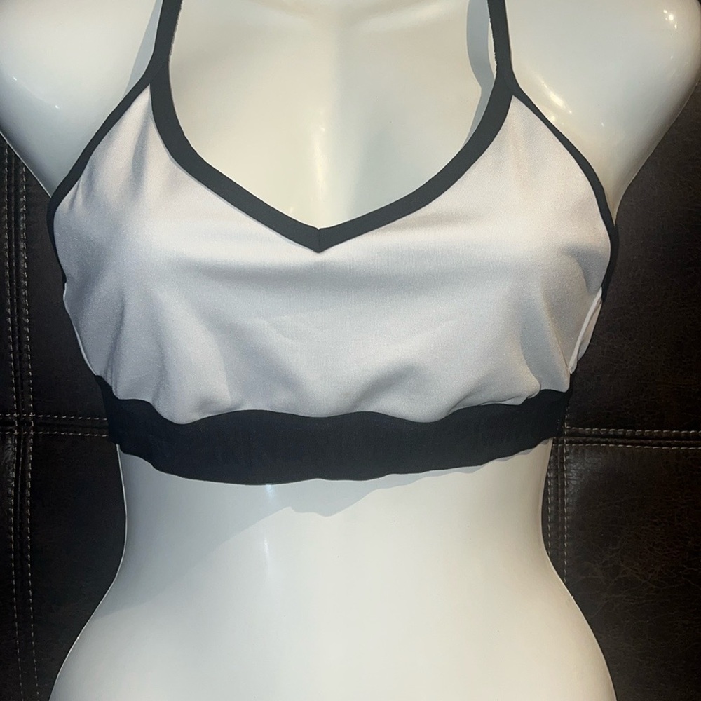 PINK Victoria's Secret Black and White Bra with Adjustable Straps